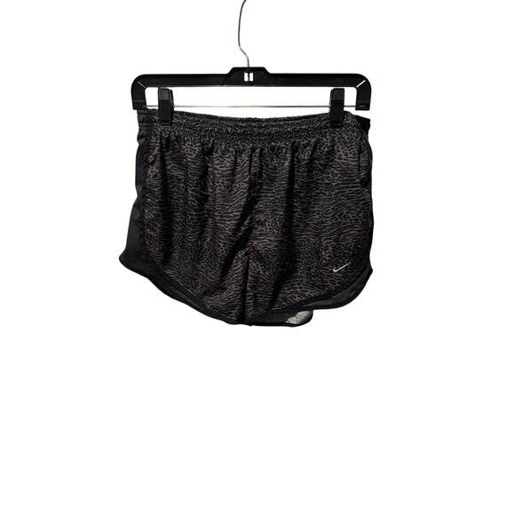Nike Dri-FIT Women’s Running Shorts – Black Animal Print – Size Large - Picture 1 of 3